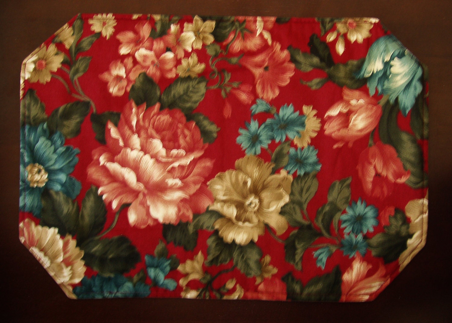 04/30. Placemats. Large flowers on a deep by BarbieLongCrafts