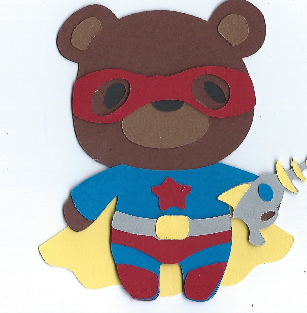 Teddy Bear Superhero Die Cut