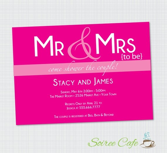 Mr And Mrs Shower Invitations 2