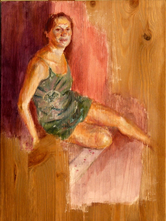 seated female nude