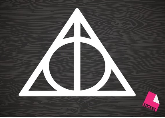 sign of the deathly hallows vinyl decal sticker free by Stickrz