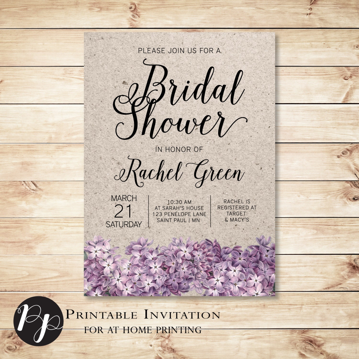 Bridal Shower Invitation Paper 3