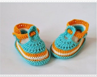 Crochet baby shoes Baby booties Baby boy shoes Crochet baby sandals Crib shoes Newborn baby shoes Blue baby shoes Baby gift