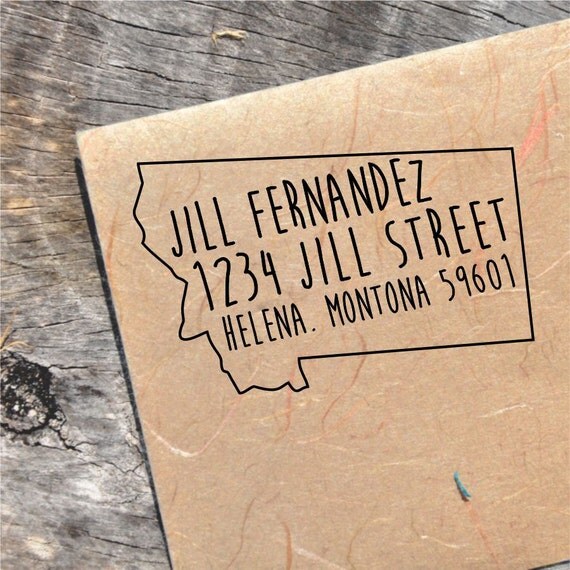 Montana Address Stamp Custom Montana by CustomDesignsByJill