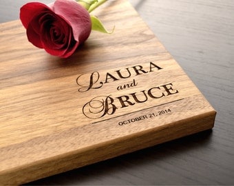 Personalized Wedding Cutting Board, Engraved Chopping Board, Bridal Shower Gift, Anniversary Gift, Custom Engagement Gift, Housewarming Gift