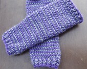 Baby Legwarmers Girl- Knit Baby Legwarmers- Baby Leggins Girl- Baby Leggings Girl- Girl Baby Gift- Purple and Grey Striped Baby Legwarmers
