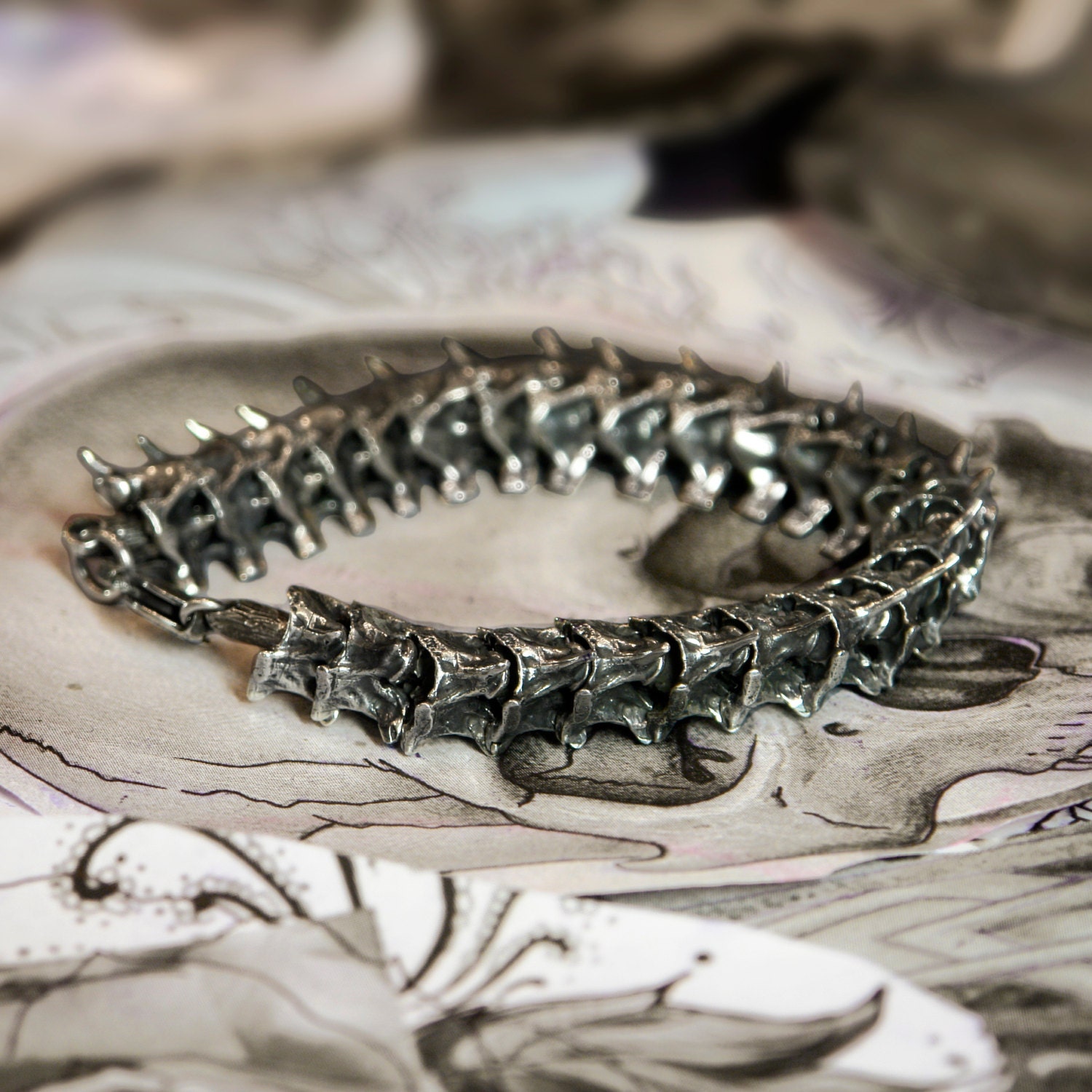 Unique Sterling Silver Mens Bracelet Nag MADE TO