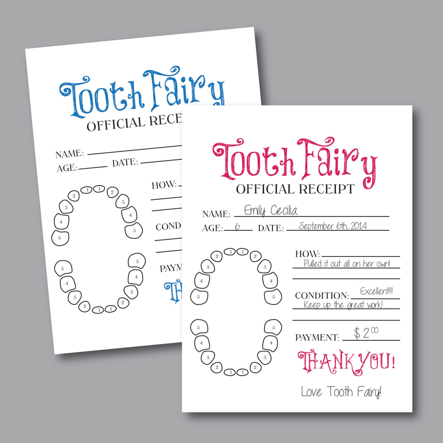 Rare Printable Tooth Fairy Receipt Tristan Website