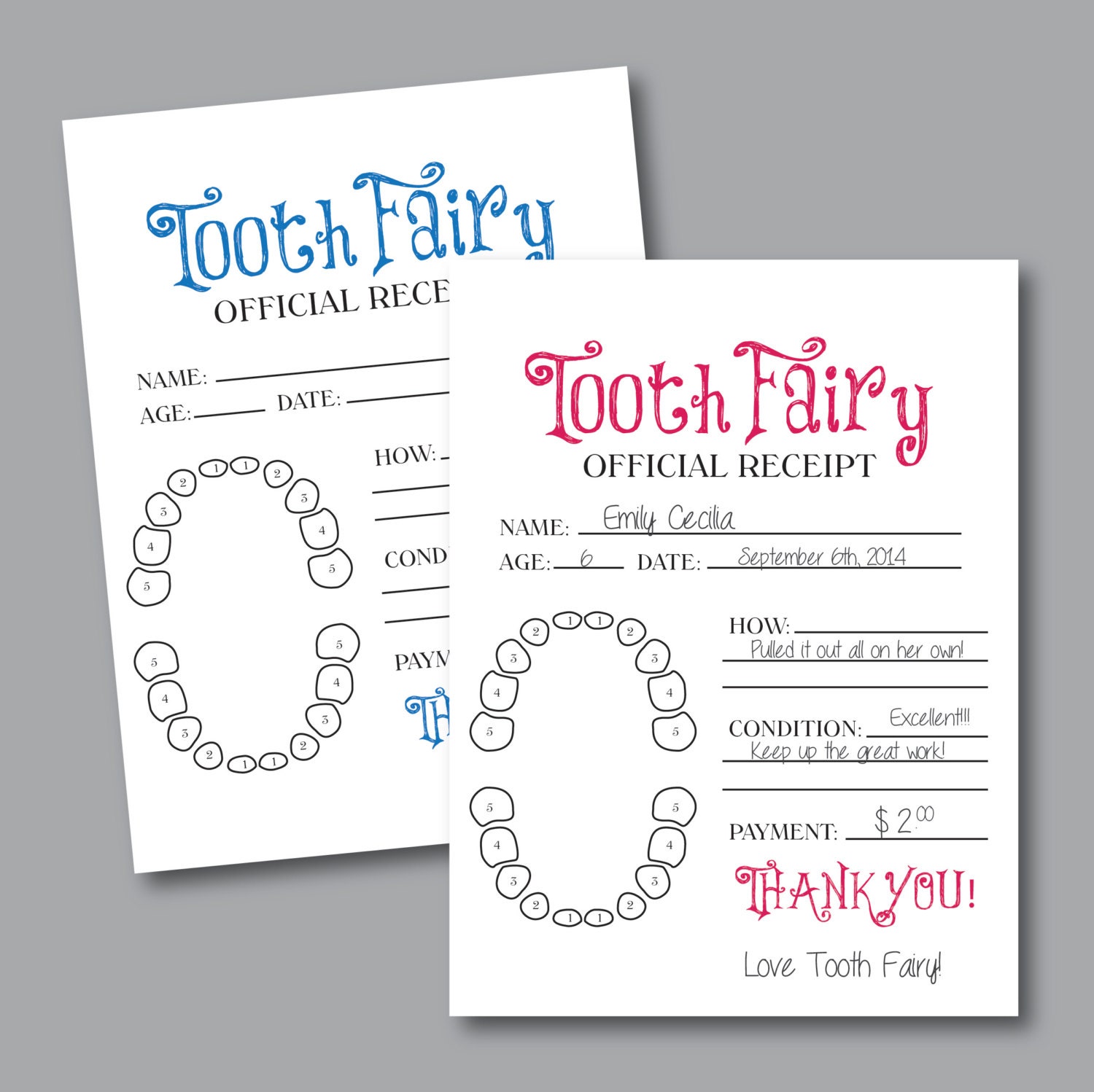 Free Printable Printable Tooth Fairy Receipt Printable Word Searches