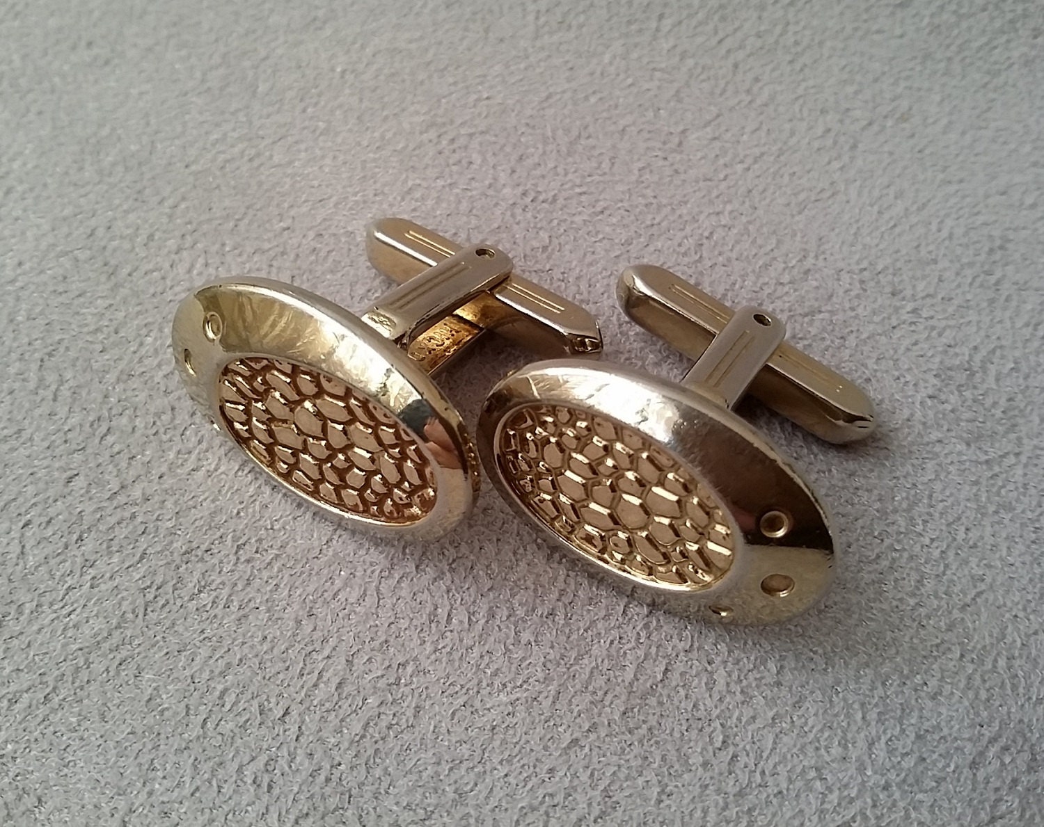 Vintage Hickok Cufflinks Gold and Silver Tone by MagicVintageStuff