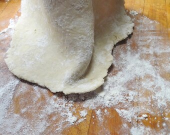 Rendered Lard Pie Crust Vintage Recipe, Pastry Instructions Including 24 Tutorial Photos