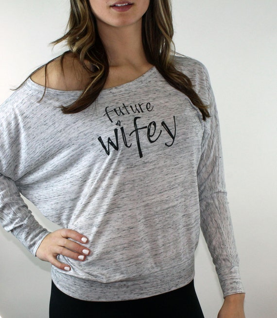 Future wifey long sleeved gray marble slouchy tee. Off the