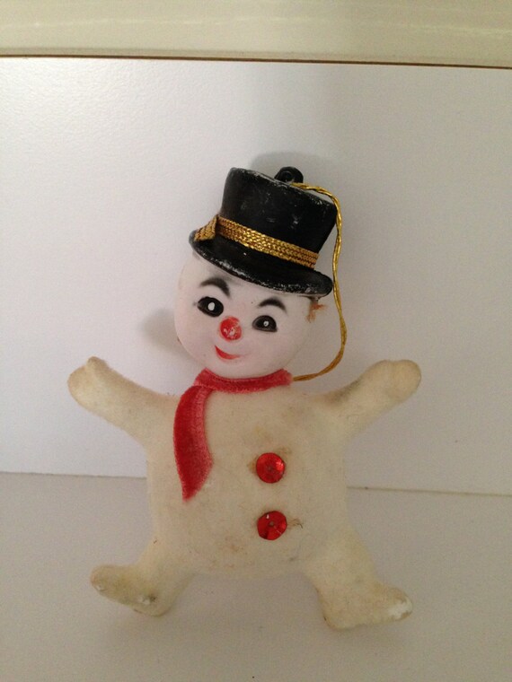 Vintage Flocked Christmas Ornaments 