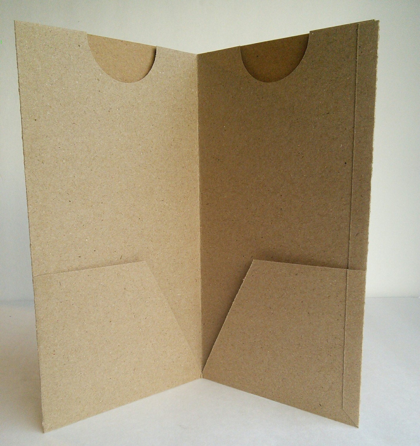 Travelers Notebook 4 Pocket Folder Insert Plain Kraft