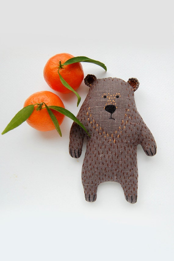 Bear kids gift woodland toy animal stuffed toy for by WoodlandTale
