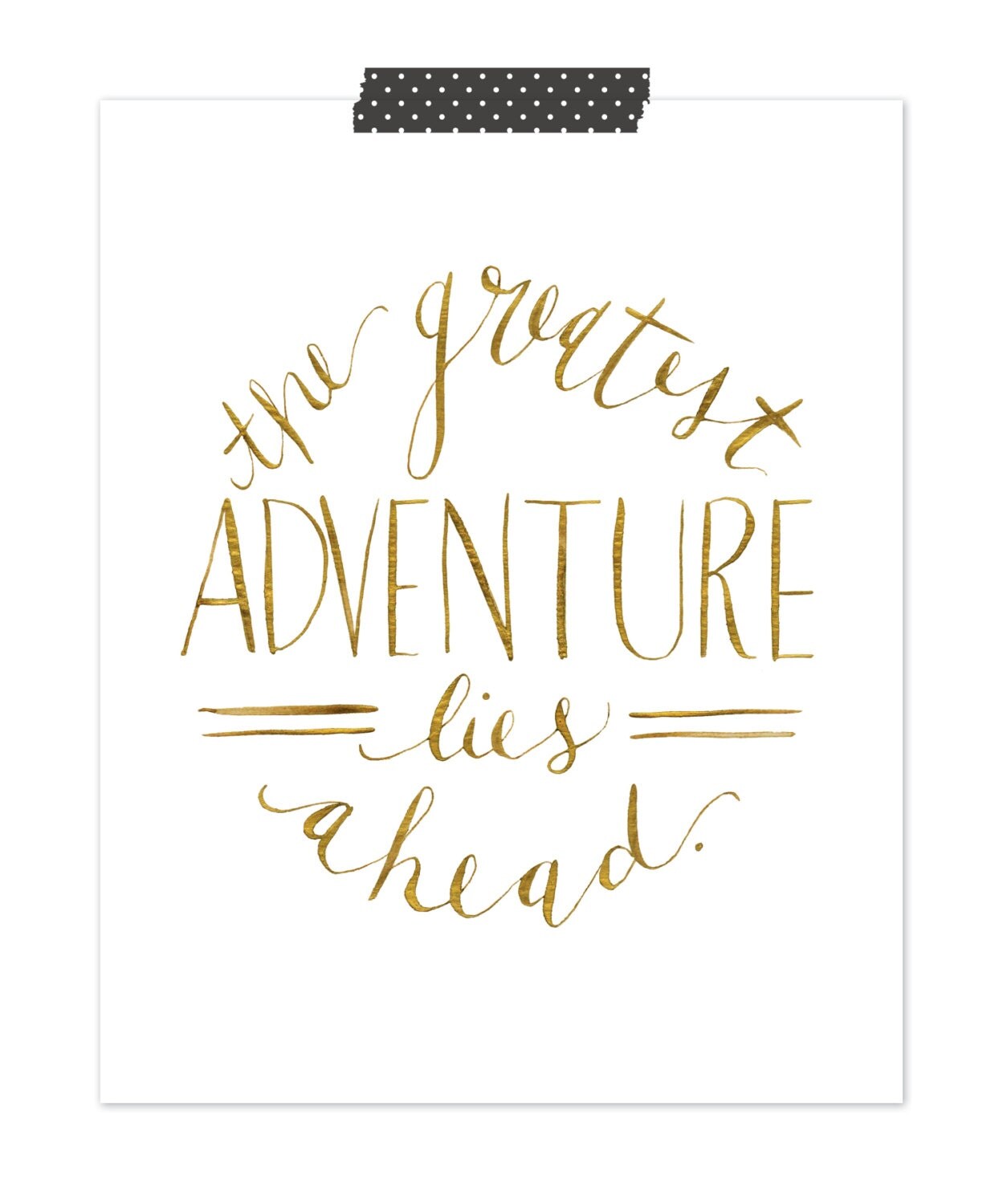 Adventure Quote Print // The greatest adventure lies