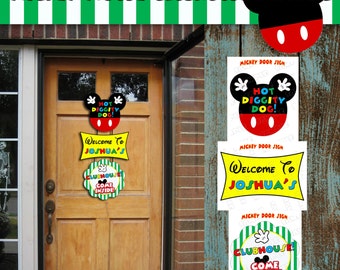 Mickey Mouse Clubhouse party door sign large sign with name personalized mickey mouse party UPrint printable sign