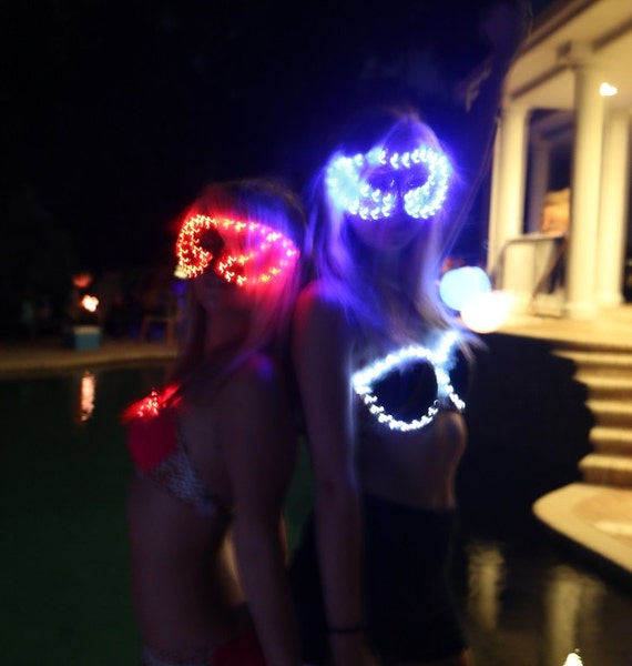 LED Mask Perfect for masquerades parties raves and by TwstedGlow
