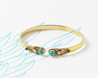 Gemstone Bracelets,Stacker bracelet,Turquoise bracelet,Boho Bracelets,Birthstone Bracelets,Statement Bracelet,Boho Jewelry,Bangle JB036