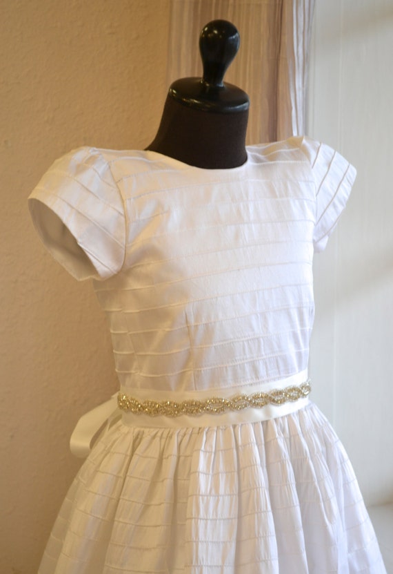 First Communion Sash Flower Girl Sash Holy by CouturesbyLaura