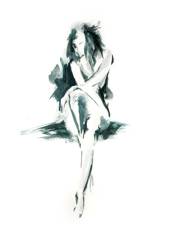 figure drawing with watercolor