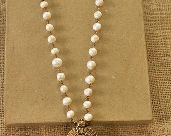 Bohemian Tribal Pearl Long Necklace