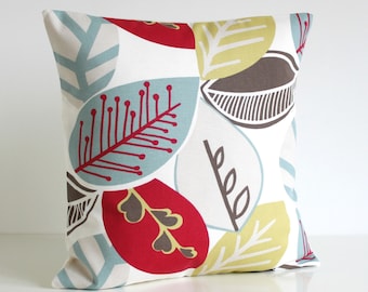 Scandi pillow cover, red cushion cover, throw pillow, accent pillow, red pillow cover, pillow sham, pillow case - Nordic Fall Red
