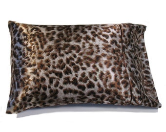 Leopard satin pillow Etsy