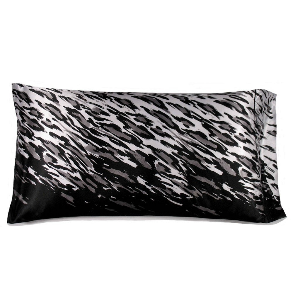 Black and White Satin Pillowcase King Size. by ...