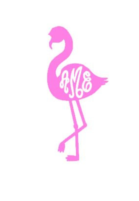 Flamingo Monogram instant download cut file SVG DXF EPS ps