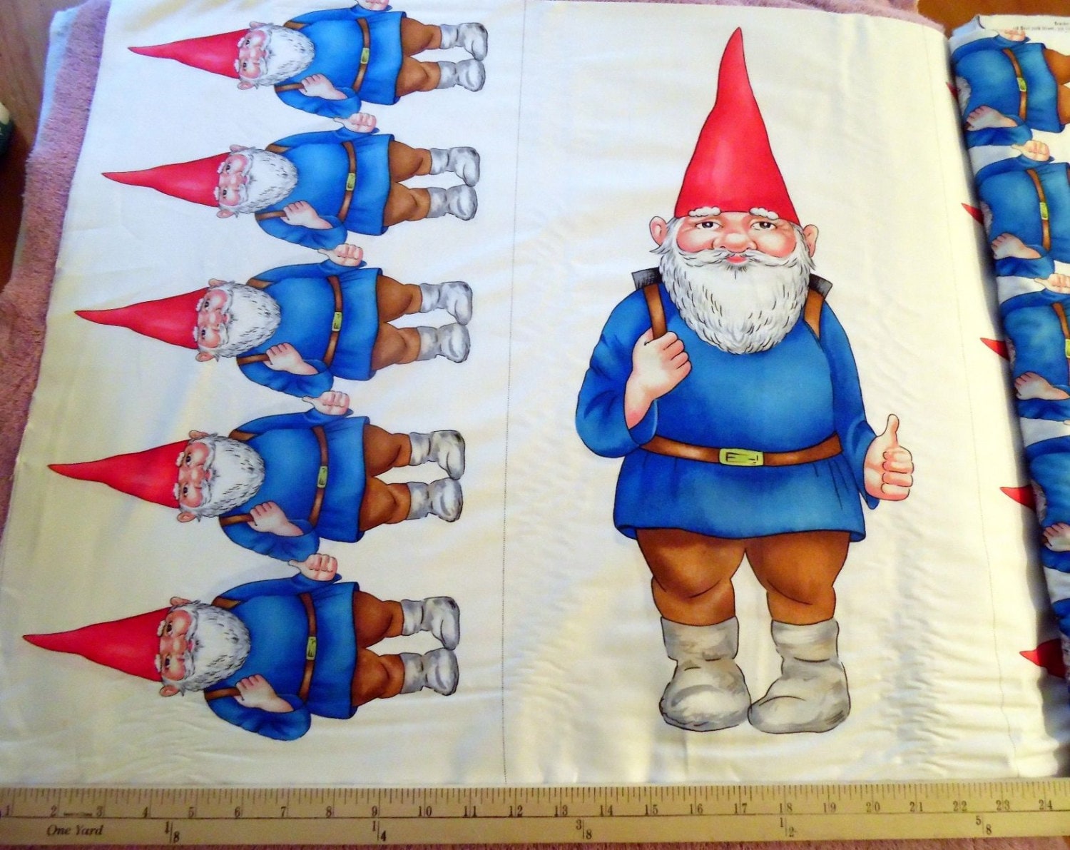 Michael Miller Fabric Traveling Gnome Panel by CatsNicheNStitch