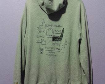 Vintage jean michel basquiat pop art hooded sweater