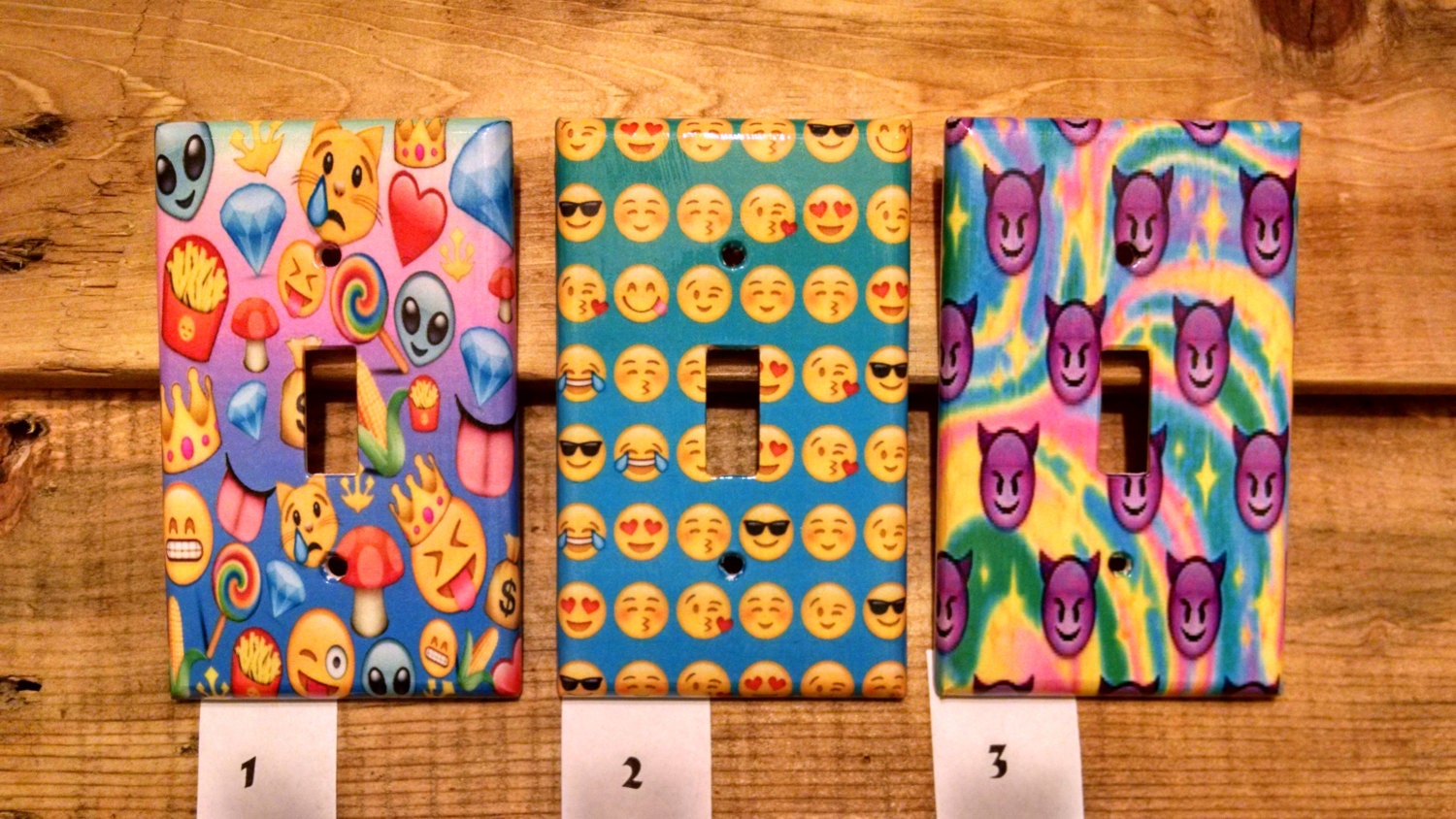 Emoji Light Switch/Plug Covers by DukeCityCrafts on Etsy