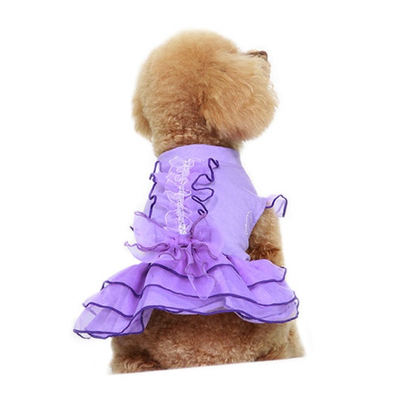 Items similar to Dog Dress, Purple Dress, Dog Flower Girl dress, Flower ...