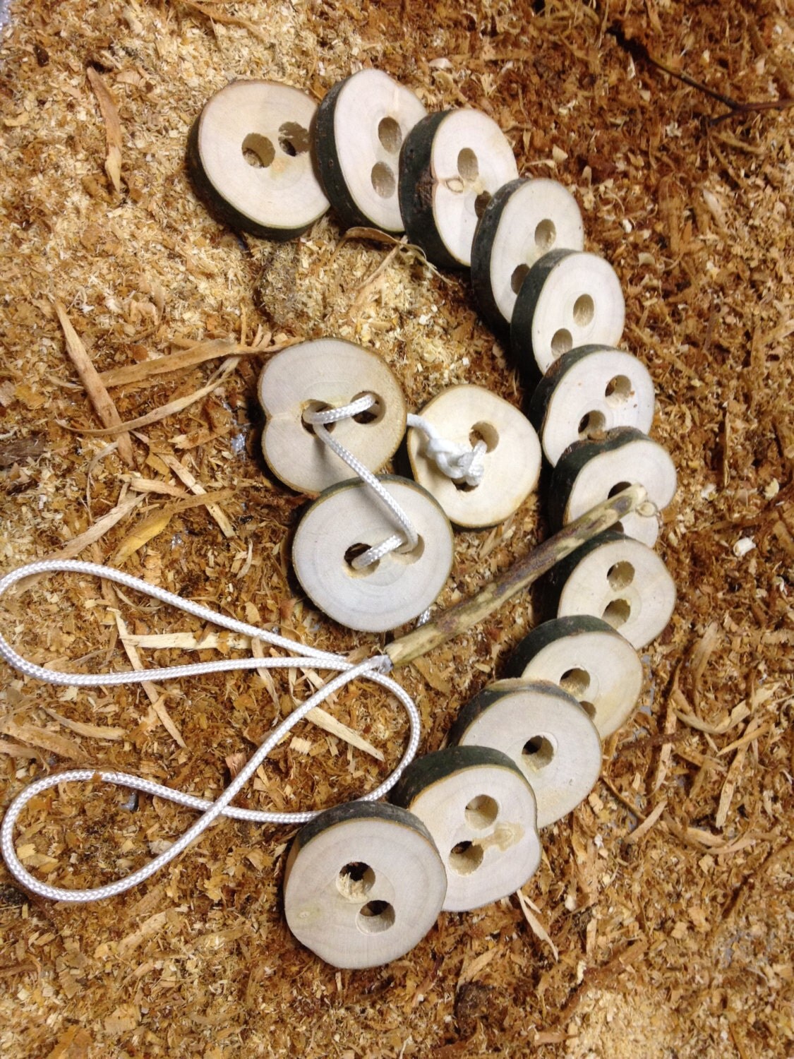 Handmade Wooden Threading Button Set...... by TreebranchKids