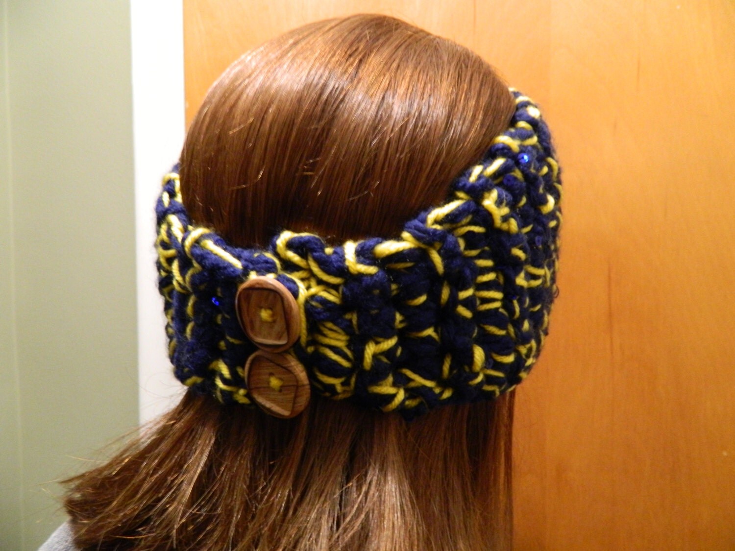University of Michigan Headband Michigan Headband by KnottyKneedle