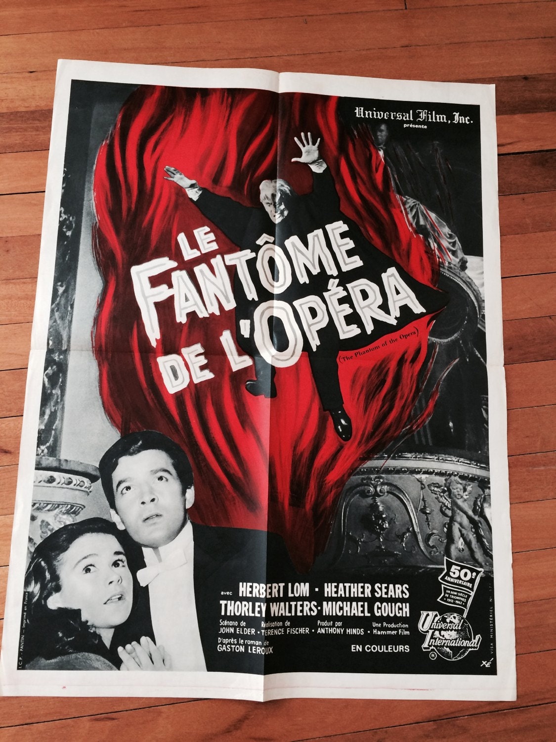 Le Fantome de l'Opera Original 1962 French movie poster.