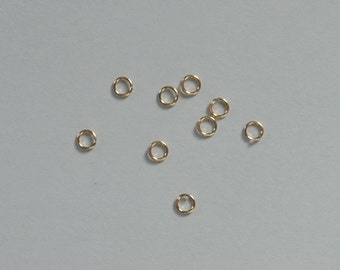 Gold Filled, Open Jump Rings, You pick quantity, 3mm, 22 gauge, small jump rings, Fast Shipping from USA