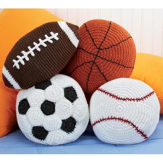 Items similar to Sports Pillows Set of 4 on Etsy