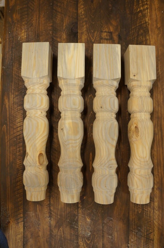 Refined Farmhouse Dining Table Legs set of 4. by MaddoxMillWorks