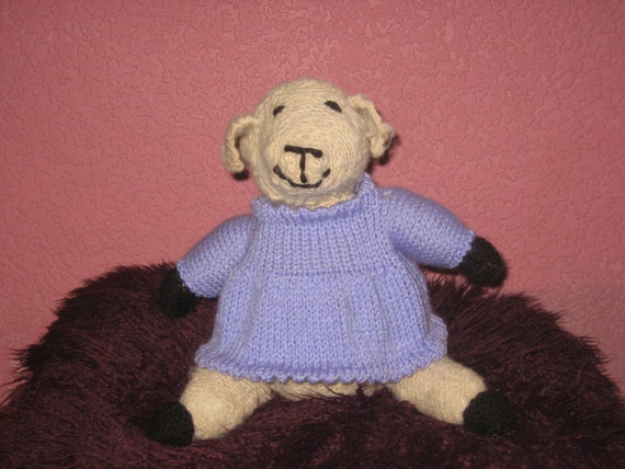 knitted sheep toy