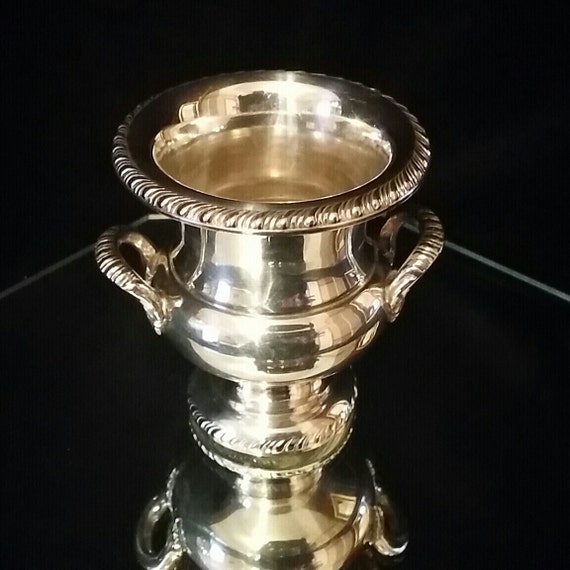 Mini Silver Plated Champagne Bucket Wine Chiller Trophy Cup