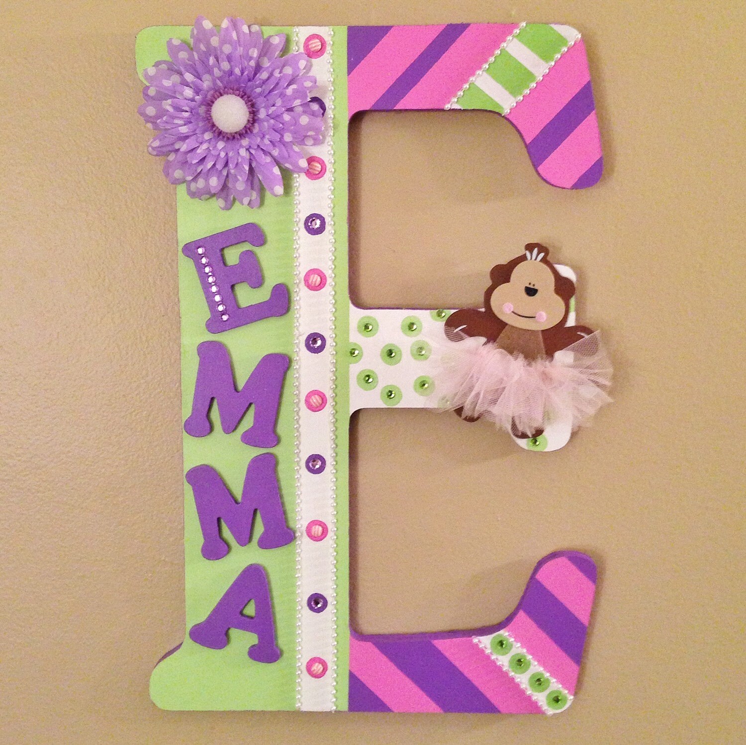 Large Wood Letter Nursery Letter Door Hanger Nursery Door