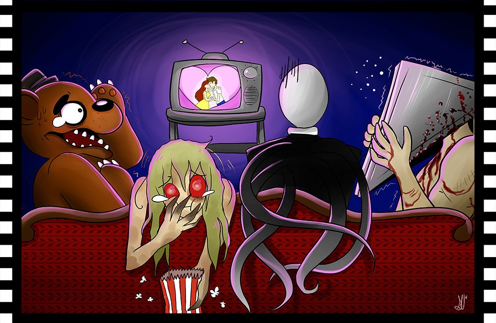 Spooky Sleepover Crossover Print FNAF Silent Hill L4D