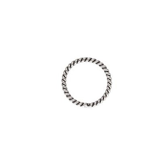 4mm Sterling Silver 20.5ga Twisted Jump Rings Closed (25 pcs.)