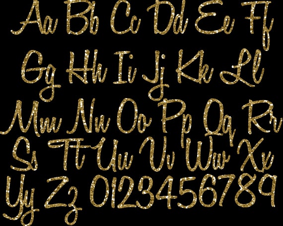 gold glitter alphabet clipart glitter alphabet by