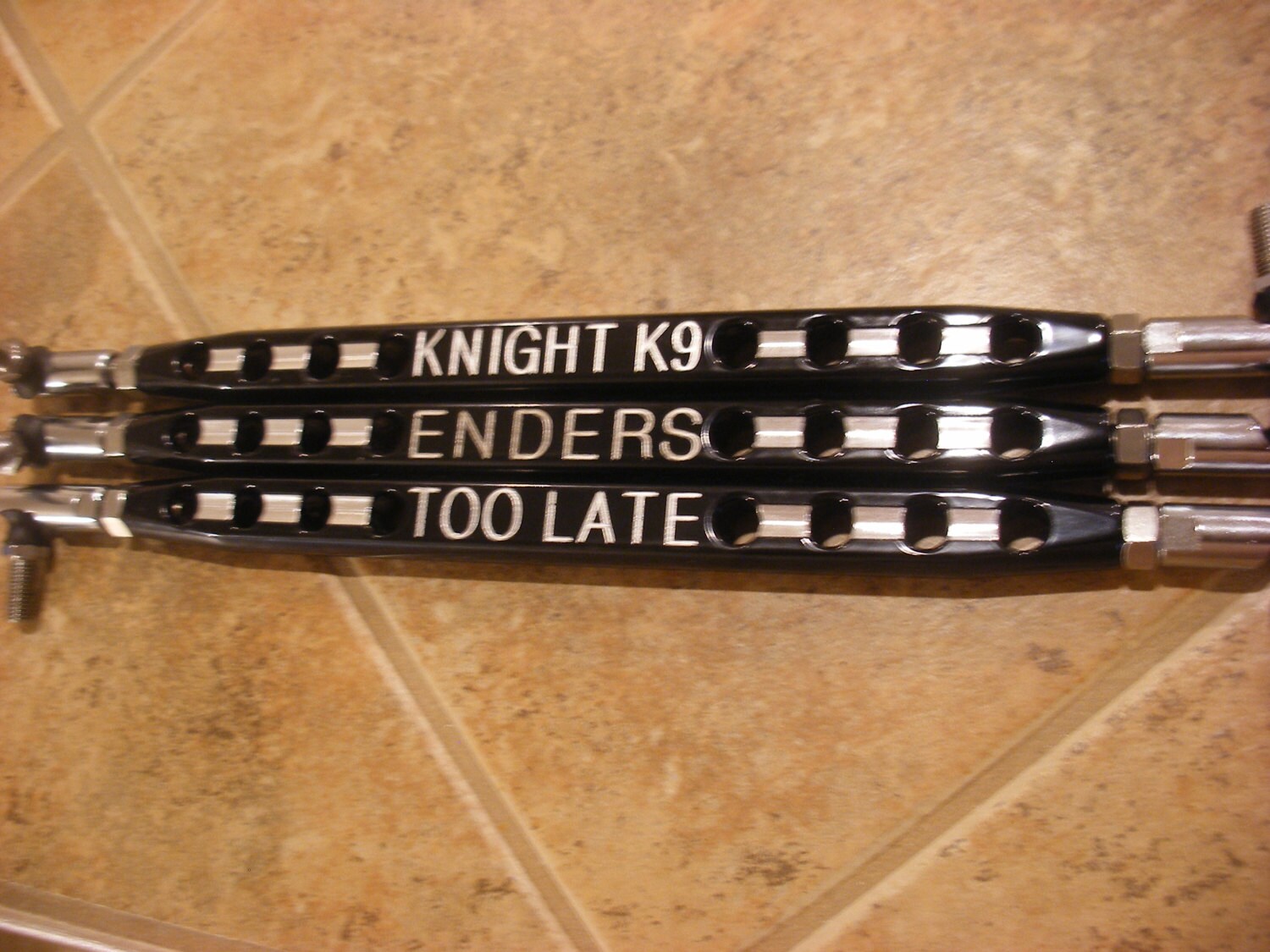 harley motorcycle custom engraved shift rod linkage street