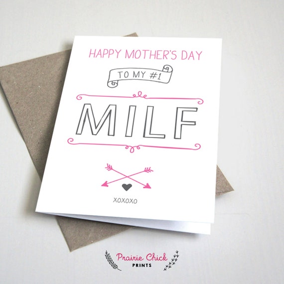 happy mothers day to my 1 milf greeting card mothers day