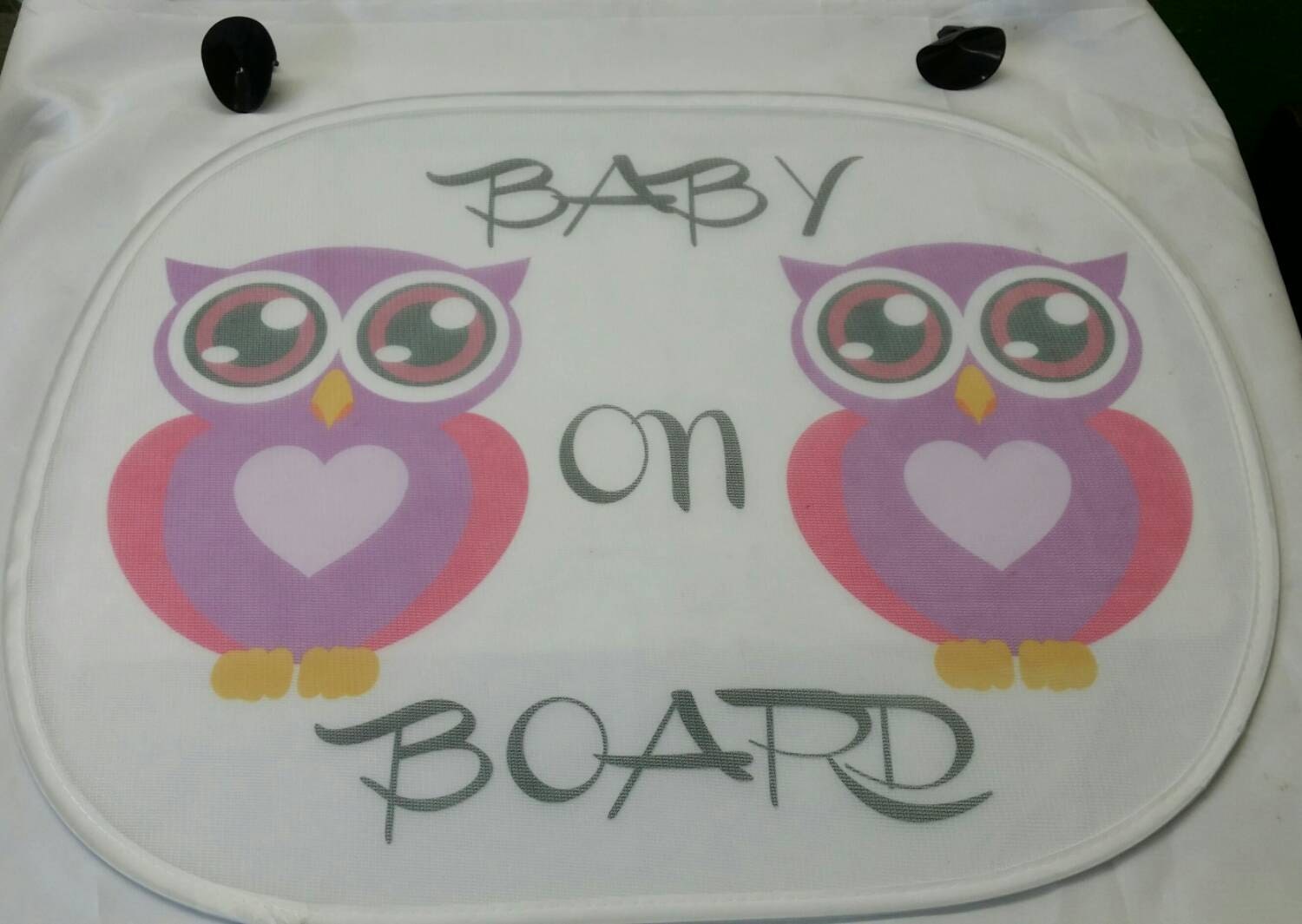 Custom car sunshade/ baby on board sunshade/ 14 1/4 x 17 1/4