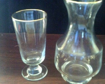 Water Carafe and Glass